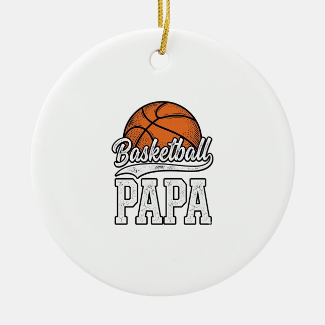Décoration En Céramique Basketball Papa Vintage Engraving Shirt Design_1 (Devant)