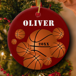 Décoration En Céramique Basketball Sports Enfants Souvenir Noël