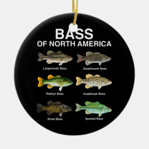 Décoration En Céramique Bass Of North America Love Fishing
