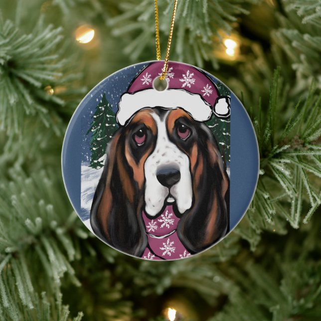 DÉCORATION EN CÉRAMIQUE BASSET HOOK (Arbre)