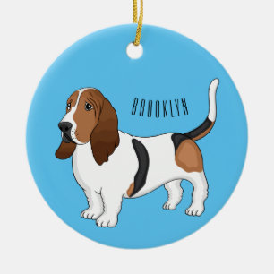 Décoration En Céramique Basset hound dessin de chien