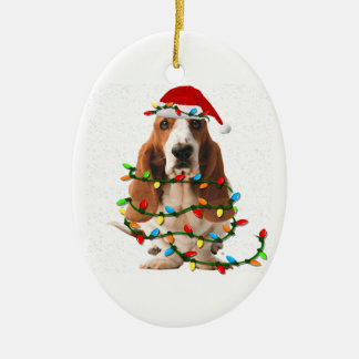 Décoration En Céramique basset hound noël drôle basset hound chien amour