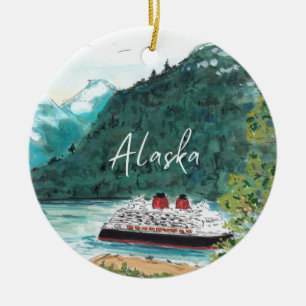 Décoration En Céramique Bateau de croisière en Alaska