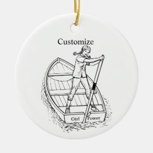 Décoration En Céramique Bateau de nage en couple Girl Power Thunder_Cove
