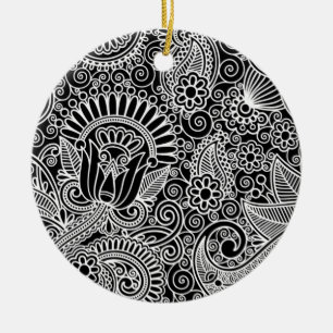 Décoration En Céramique Batik Motif