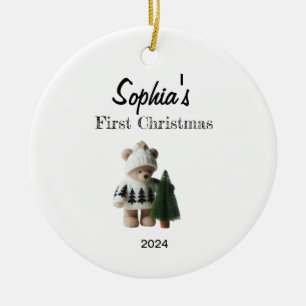 Décoration En Céramique Baubles de Noël personnalisés pour bébé