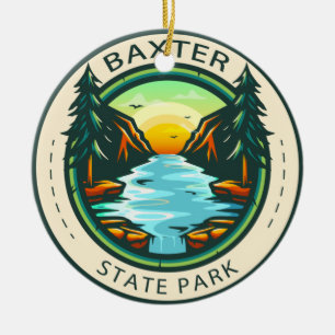 Décoration En Céramique Baxter State Park Maine Badge