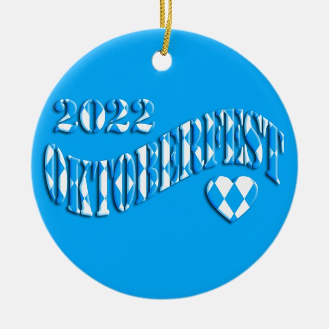 Décoration En Céramique Bayern German Beer Festival Logo Oktoberfest 2022 (Devant)