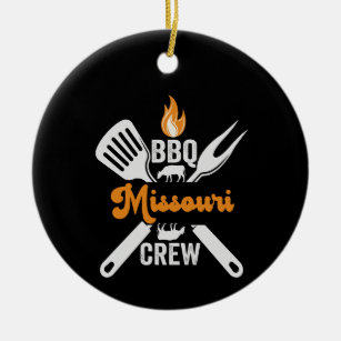 Décoration En Céramique BBQ Missouri Crew Funny American State BB Lovers