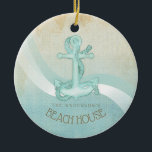 Décoration En Céramique Beach House Ancre nautique et corde Aqua ID623<br><div class="desc">Ce produit aux couleurs douces de la mer et du sable vous permet d'ajouter facilement votre nom et votre texte en utilisant le modèle fourni. L'image simple de l'ancre et de la corde sur un arrière - plan d'aquarelle en détresse est mise en évidence par un accent de vague en...</div>