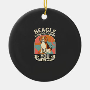 Décoration En Céramique Beagle Me Rend Heureux Vous Pas Tant Chien