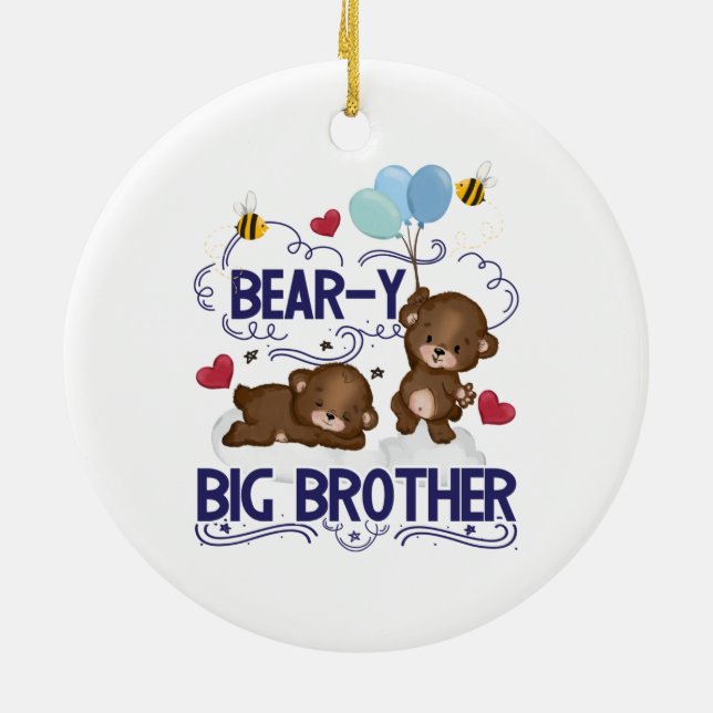 Décoration En Céramique Bear y Big Brother Fils de frère (Dos)