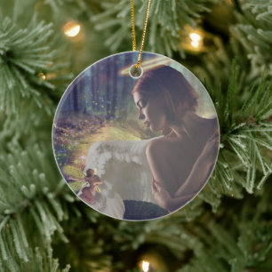 Décoration En Céramique Beau ange avec Imaginaire Fairy Art