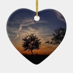 Décoration En Céramique Beau coucher de soleil paysage Pittoresque Art pho