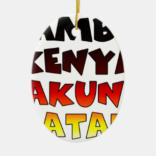 Décoration En Céramique Beau Jambo Kenya Hakuna Matata Beau Art