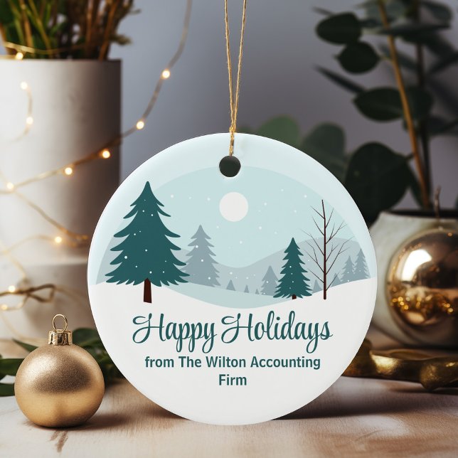 Décoration En Céramique Beau Noël Arbres d'hiver Cadeau d'affaires (Créateur téléchargé)