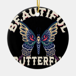 Décoration En Céramique beau-papillon-rétro-vecteur-art-illustration-
