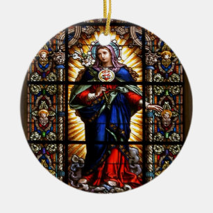 Décoration En Céramique Beau Sacré Coeur Religieux de Vierge Marie