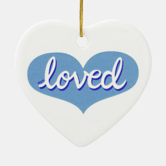 Décoration En Céramique BEAUCOUP AIMÉ - Coeur d'amour bleu