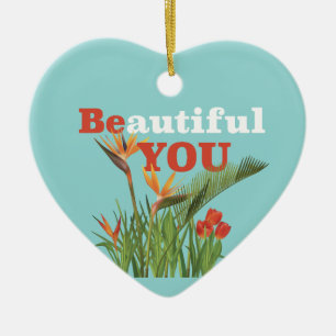 Décoration En Céramique Beauté Be You Monogram Orange Garden Floral