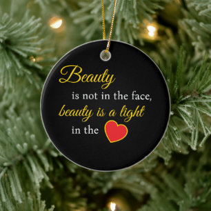 Décoration En Céramique Beauty Slogan