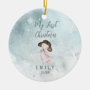 Décoration En Céramique Bébé 1er Noël Bébé Fille