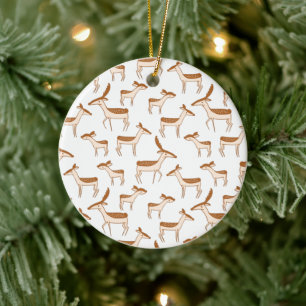 Décoration En Céramique Bébé adoré Cerf et famille