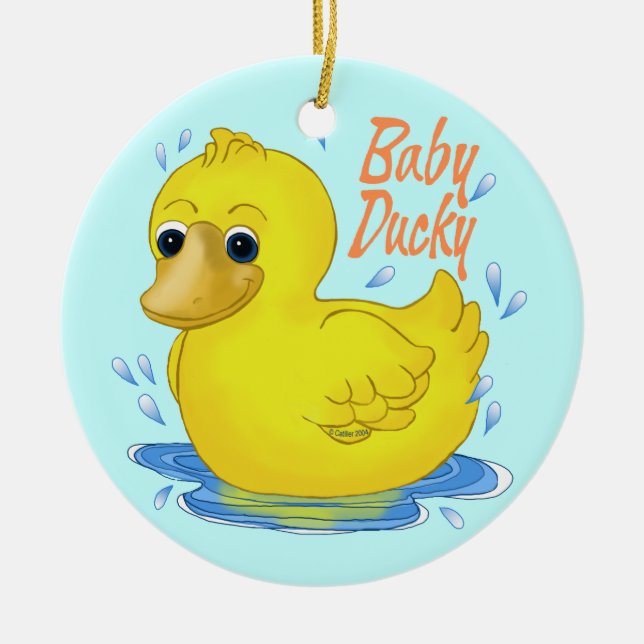 Décoration En Céramique Bébé Canard   (Devant)