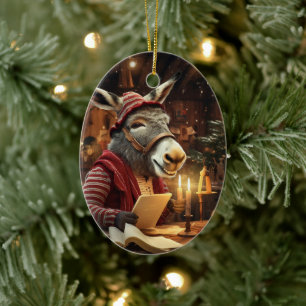 Décoration En Céramique Bébé Donkey Family Orament, Amateurs d'âne Cadeaux