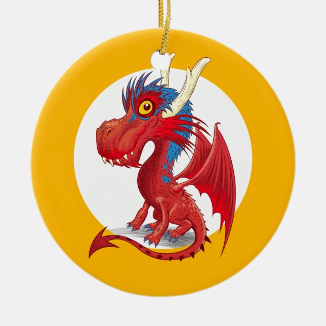 Décoration En Céramique Bébé mignon Dragon (Devant)