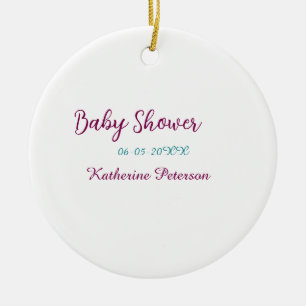 Décoration En Céramique Bébé shower nom date animal oreille mignon jaune b