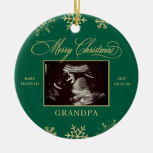 Décoration En Céramique Bébé Sonogramme Grand-père Grand-mère Ultrasound N
