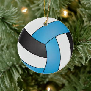 Décoration En Céramique Bébé Volley Bleu, Blanc et Noir