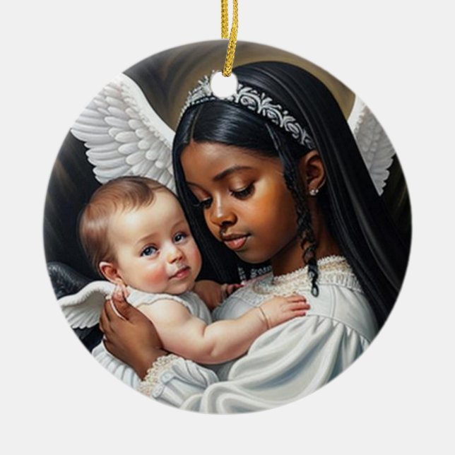 Décoration En Céramique bébés anges (Devant)