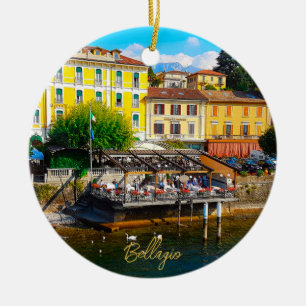 Décoration En Céramique Bellagio Lombardie Lac de Côme Italie Front de lac