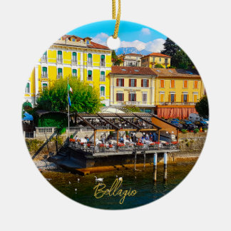 Décoration En Céramique Bellagio Lombardie Lac de Côme Italie Front de lac