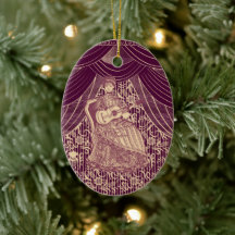 Belle dame avec guitare