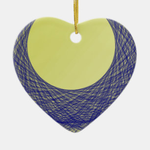 Décoration En Céramique belle lune claire couleur bleu