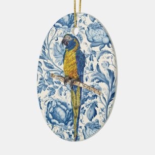 Décoration En Céramique Belle Macaw Peinte à la main en voie de disparitio