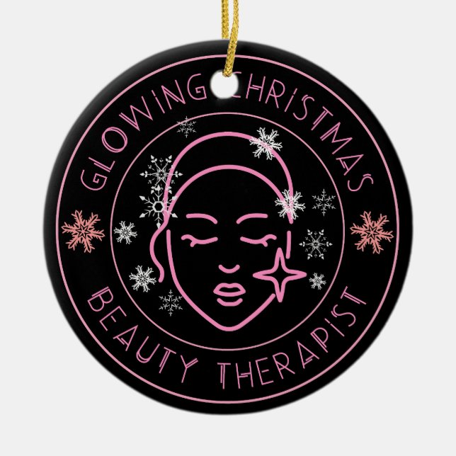 Décoration En Céramique Belle Noël Cadeau Salon de beauté (Devant)