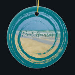 Décoration En Céramique Belle Port Aransas Texas Beach<br><div class="desc">Belle photographie de plage montrant la beauté sereine du bord de mer de Port Aransas. Un joli bécasseau se dresse au bord des eaux bleues et vertes, dans un tourbillon cool d'océan par temps ensoleillé. Une photographie de bord de mer parfaite pour montrer aux gens comment cette belle ville de...</div>