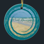 Décoration En Céramique Belle Port Aransas Texas Beach<br><div class="desc">Belle photographie de plage montrant la beauté sereine du bord de mer de Port Aransas. Un joli bécasseau se dresse au bord des eaux bleues et vertes, dans un tourbillon cool d'océan par temps ensoleillé. Une photographie de bord de mer parfaite pour montrer aux gens comment cette belle ville de...</div>