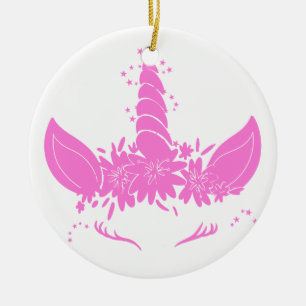 Décoration En Céramique Belle tête de licorne - Choisir la couleur arriè