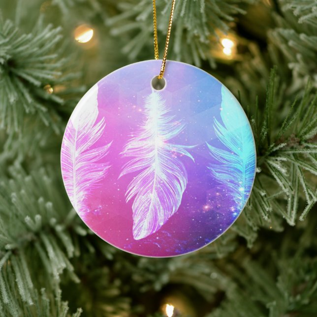 Décoration En Céramique Belles plumes dans l'espace (Arbre)