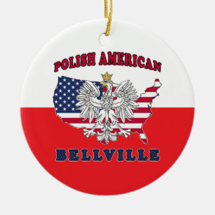Décoration En Céramique Bellville Texas Polonais Américain