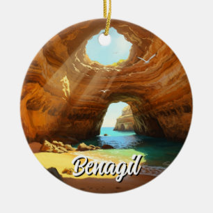 Décoration En Céramique Benagil Caves Algarve Portugal Carte postale