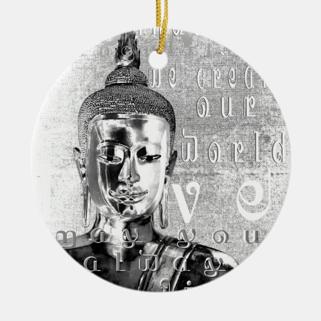 Décoration En Céramique Bénédiction de Bouddha (Devant)