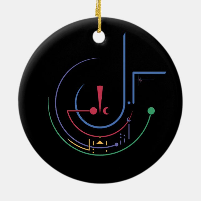 Décoration En Céramique Bénédictions annuelles (minuit) (Dos)