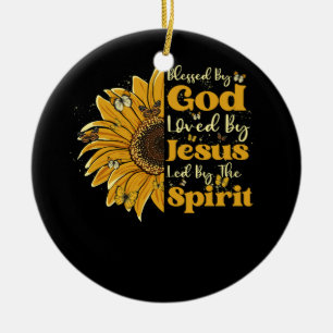 Décoration En Céramique Béni Par Dieu Aimé Par Jésus Dirigé Par L'Esprit S