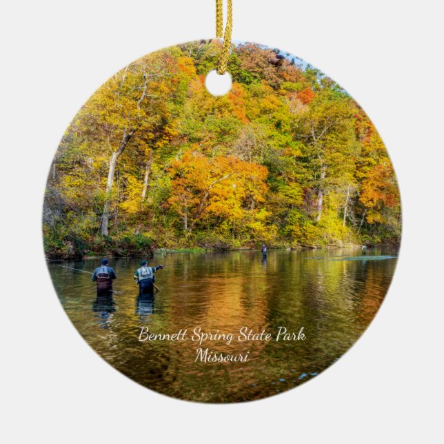 Décoration En Céramique Bennett Spring Autumn Fishing Circle Ornament (Devant)